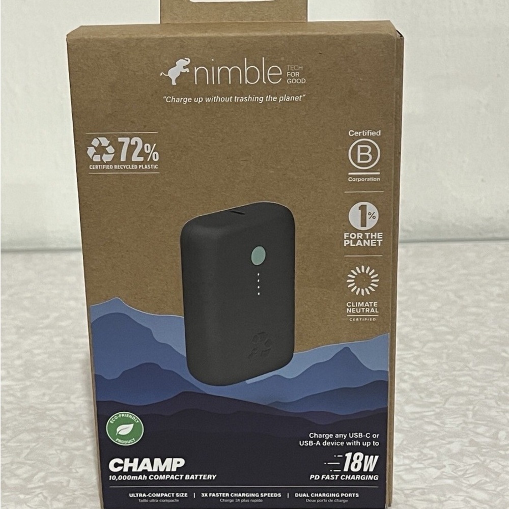 Nimble Champ Portable Charger - Black